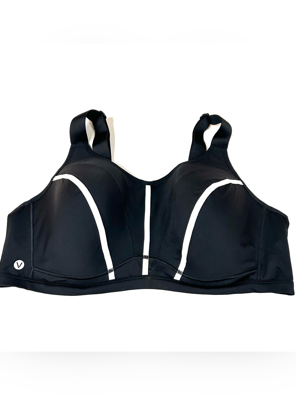 Livi Lane Bryant 44DDD 44F Underwire Sports Bra Lined Black White #1742